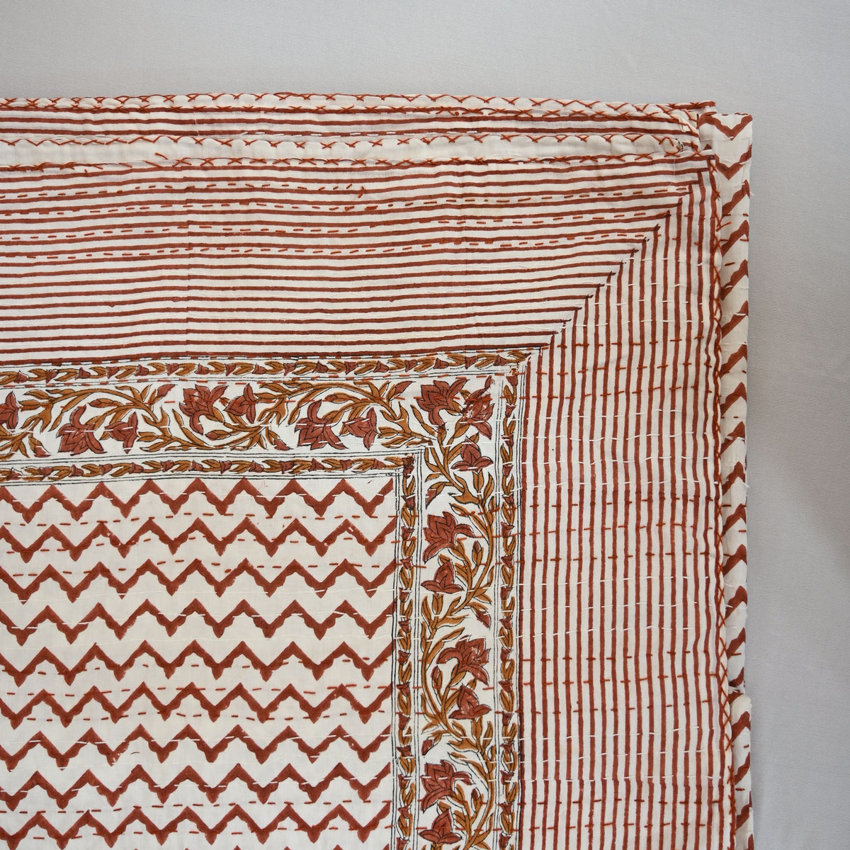 Liam Hand Block Printed Quilt