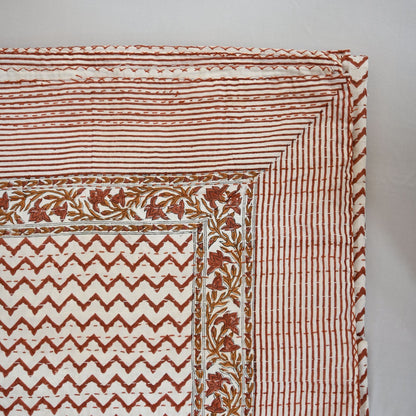 Liam Hand Block Printed Quilt