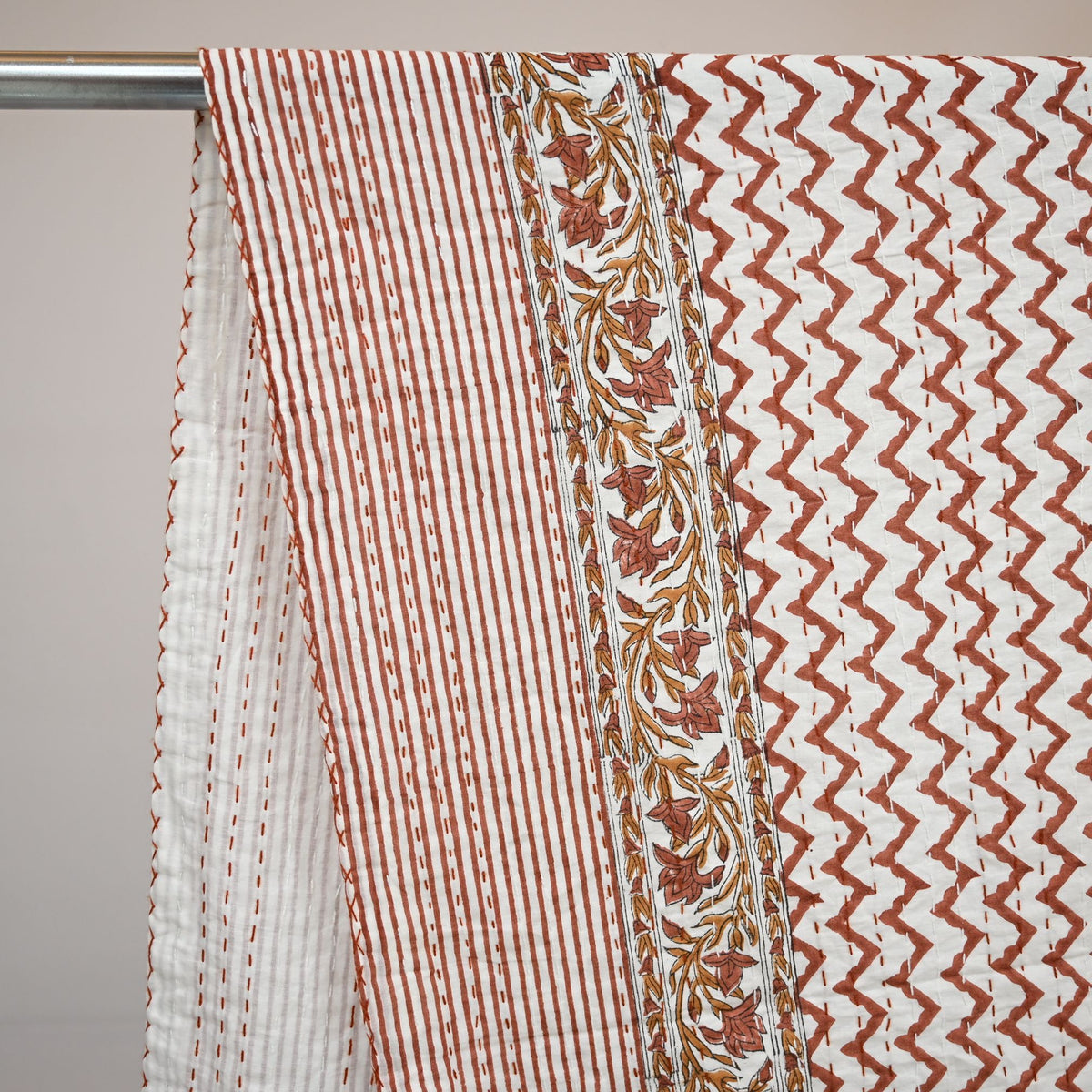 Liam Hand Block Printed Quilt