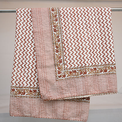 Liam Hand Block Printed Quilt