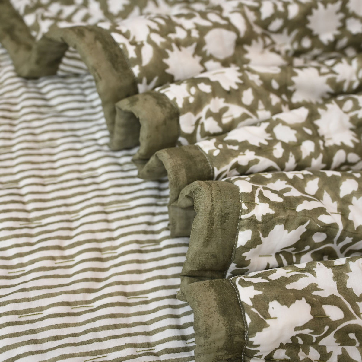 Martin Floral Hand Block Printed Quilt