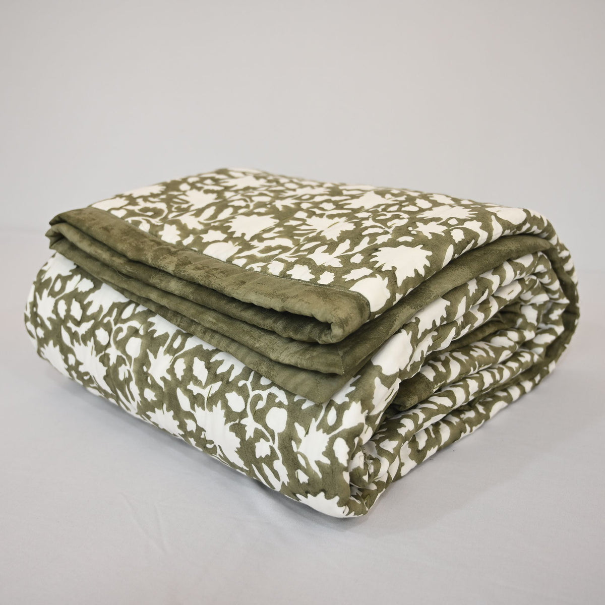 Martin Floral Hand Block Printed Quilt