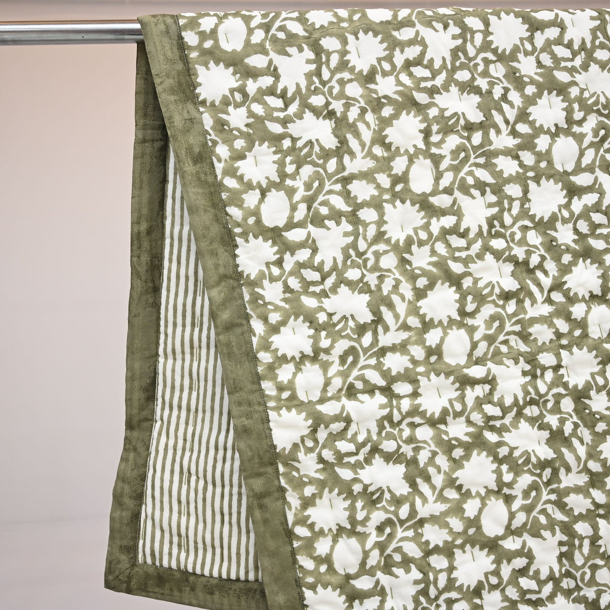 Martin Floral Hand Block Printed Quilt