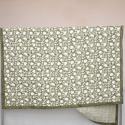 Martin Floral Hand Block Printed Quilt
