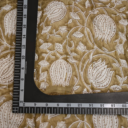 Bennet Floral Hand Block Printed Quilt