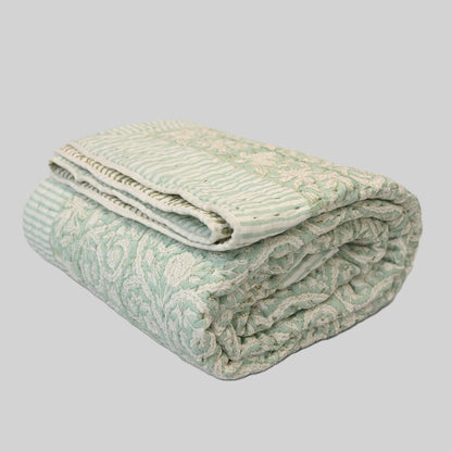 Harrison Botanical Hand Block Printed Quilt