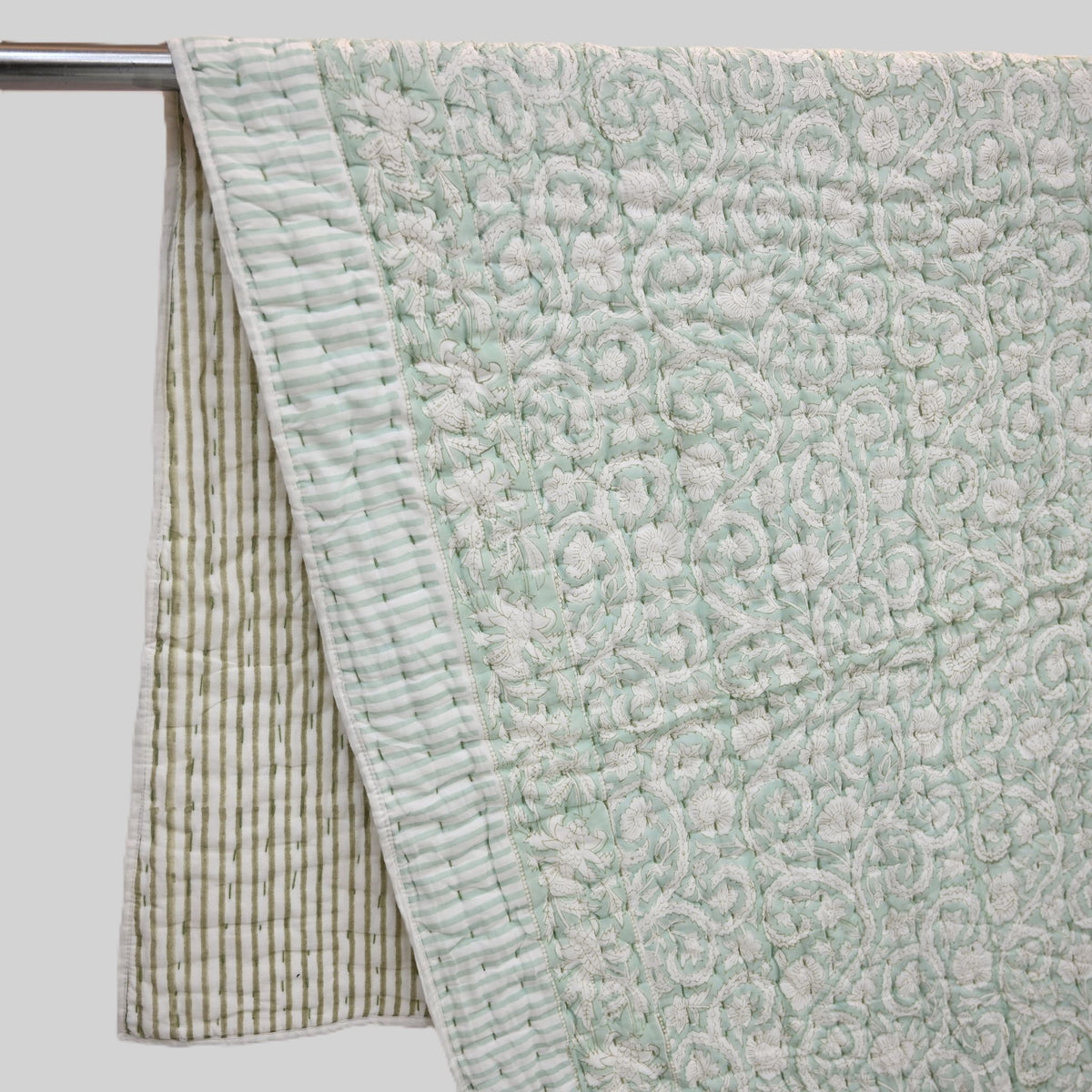 Harrison Botanical Hand Block Printed Quilt