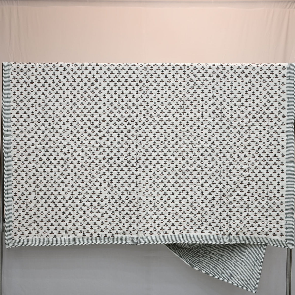Calvin Floral Hand Block Printe Quilt