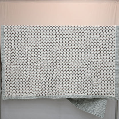 Calvin Floral Hand Block Printe Quilt