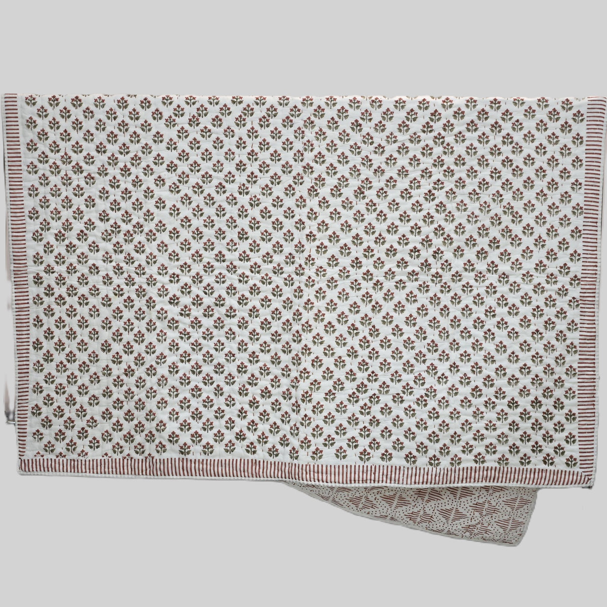Arthur Floral Hand Block Printed Quilt