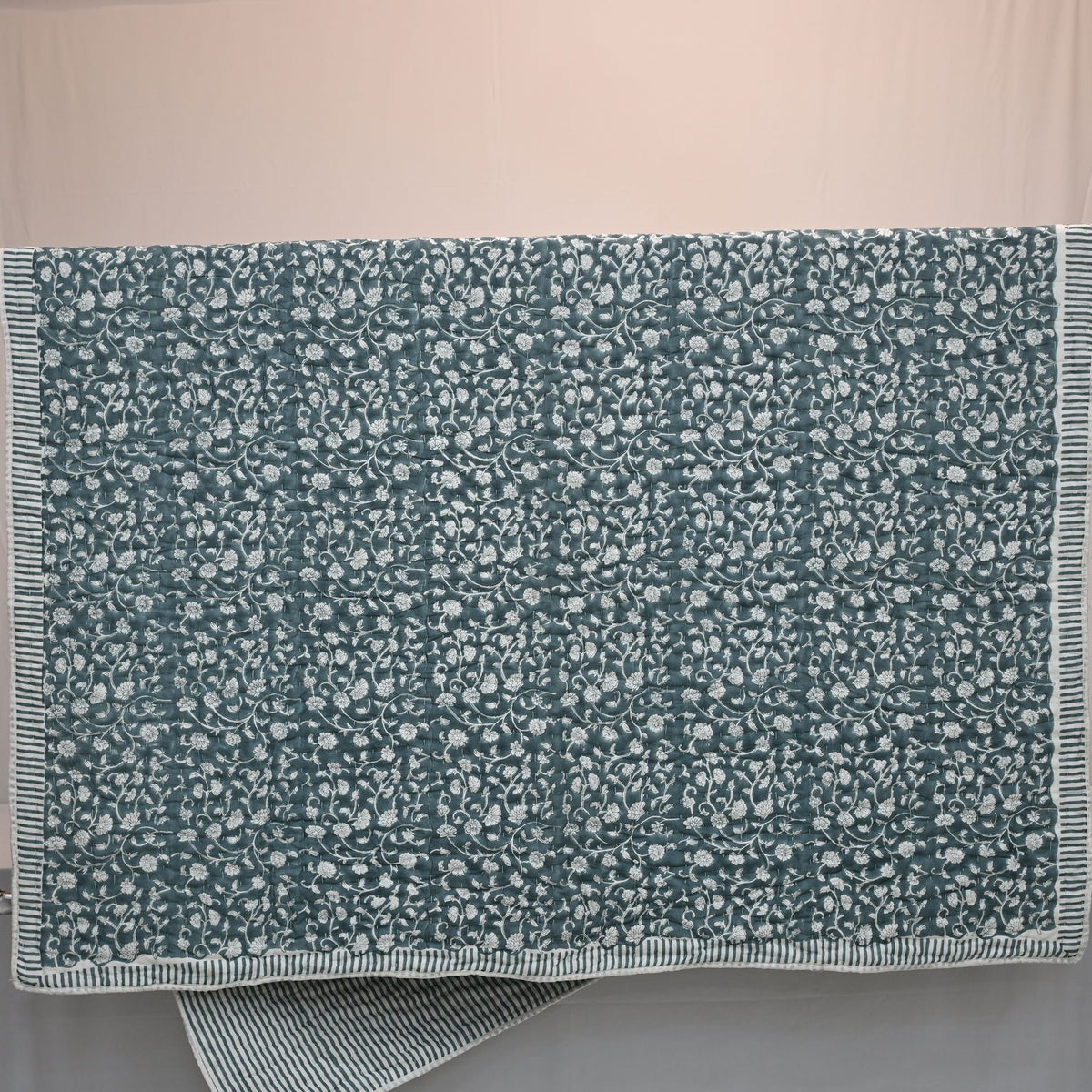 Elliot Botanical Hand Block Printed Quilt