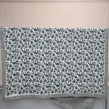 Nolan Floral Hand Block Printe Quilt