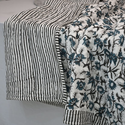 Nolan Floral Hand Block Printe Quilt
