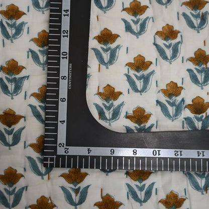 Mason Floral Hand Block Printed Quilt