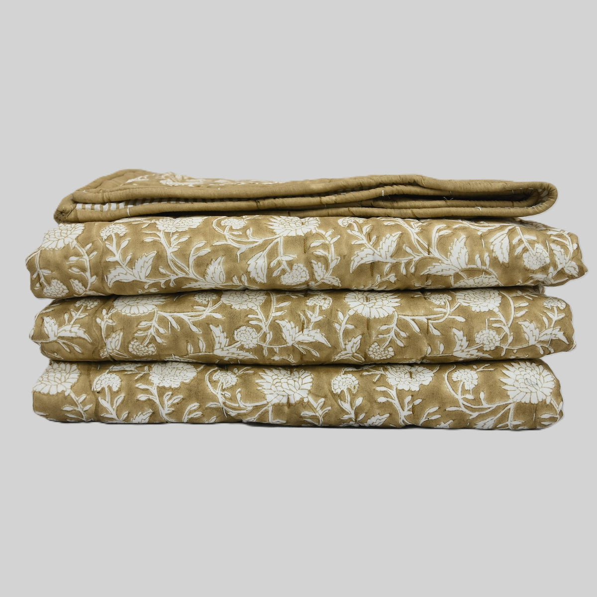 Graham Botanical Hand Block Printed Quilt