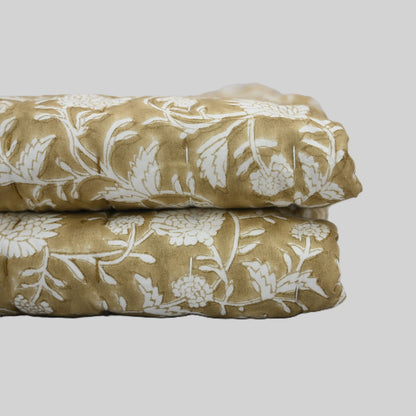 Graham Botanical Hand Block Printed Quilt