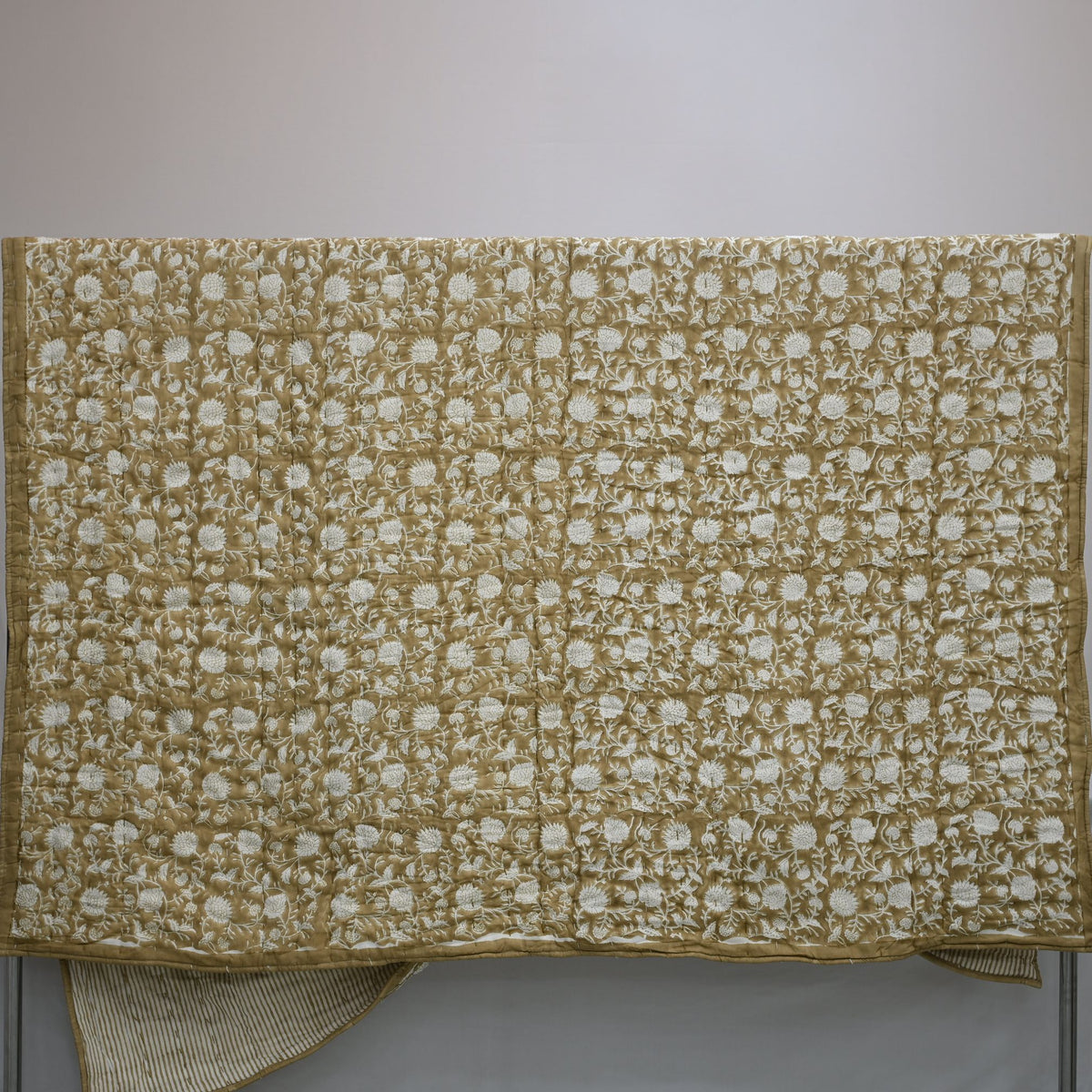 Graham Botanical Hand Block Printed Quilt