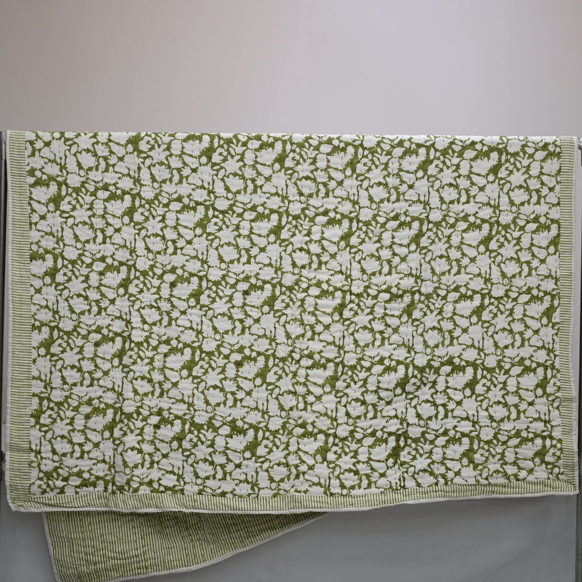 Jasper Floral Hand Block Printed Quilt