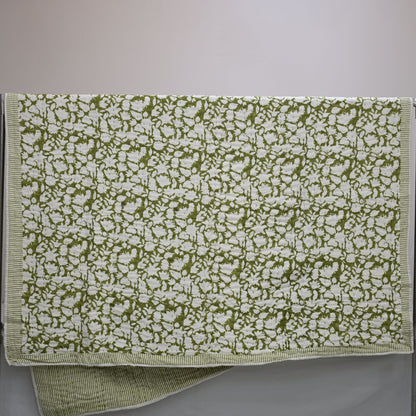 Jasper Floral Hand Block Printed Quilt