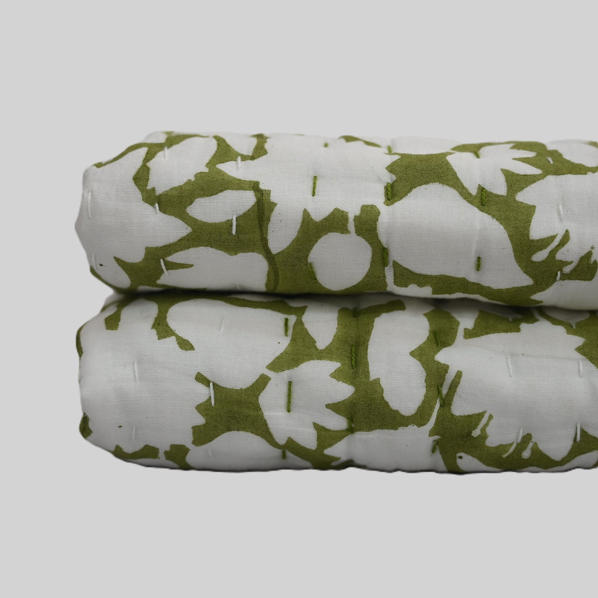 Jasper Floral Hand Block Printed Quilt
