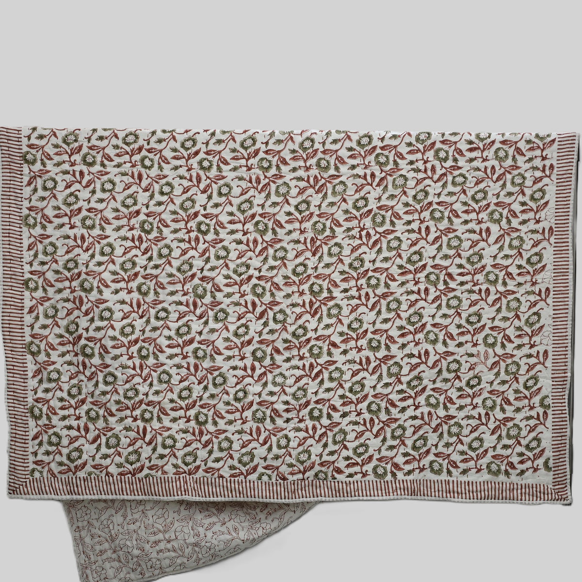 Holden Botanical Hand Block Printed Quilt