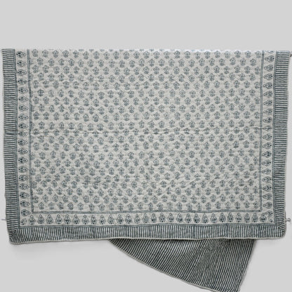 Levi Floral Hand Block Printed Quilt