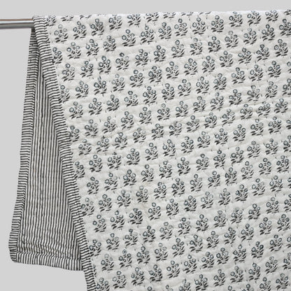 Asher Floral Hand Block Printed Quilt