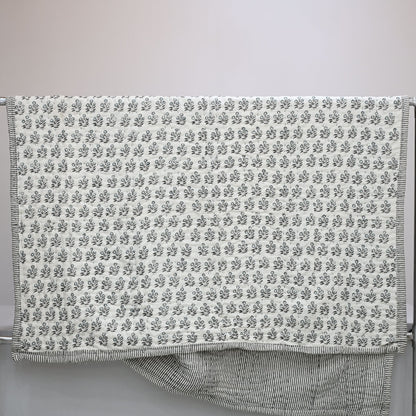 Asher Floral Hand Block Printed Quilt