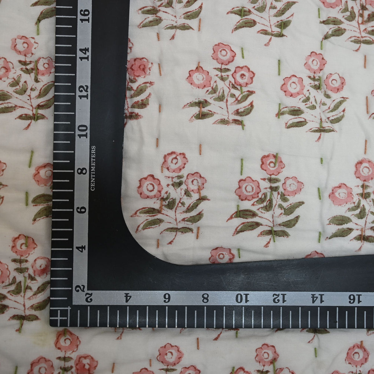 Asher Floral Hand Block Printed Quilt