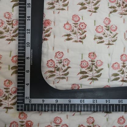 Asher Floral Hand Block Printed Quilt