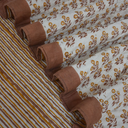 Asher Floral Hand Block Printed Quilt