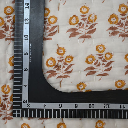 Asher Floral Hand Block Printed Quilt