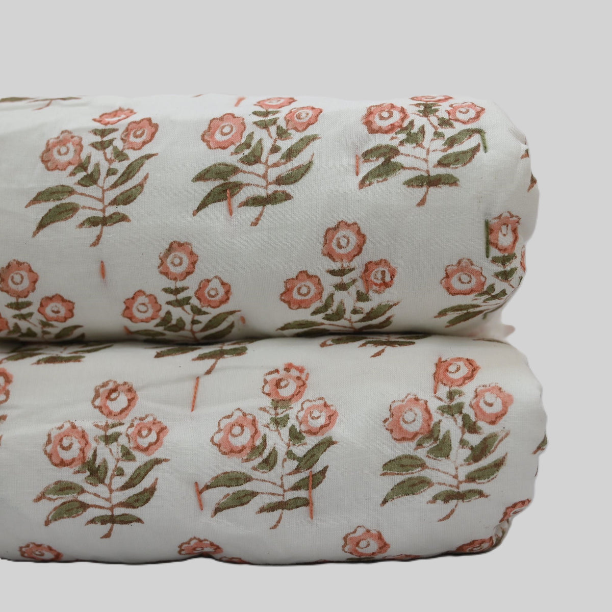 Asher Floral Hand Block Printe Quilt