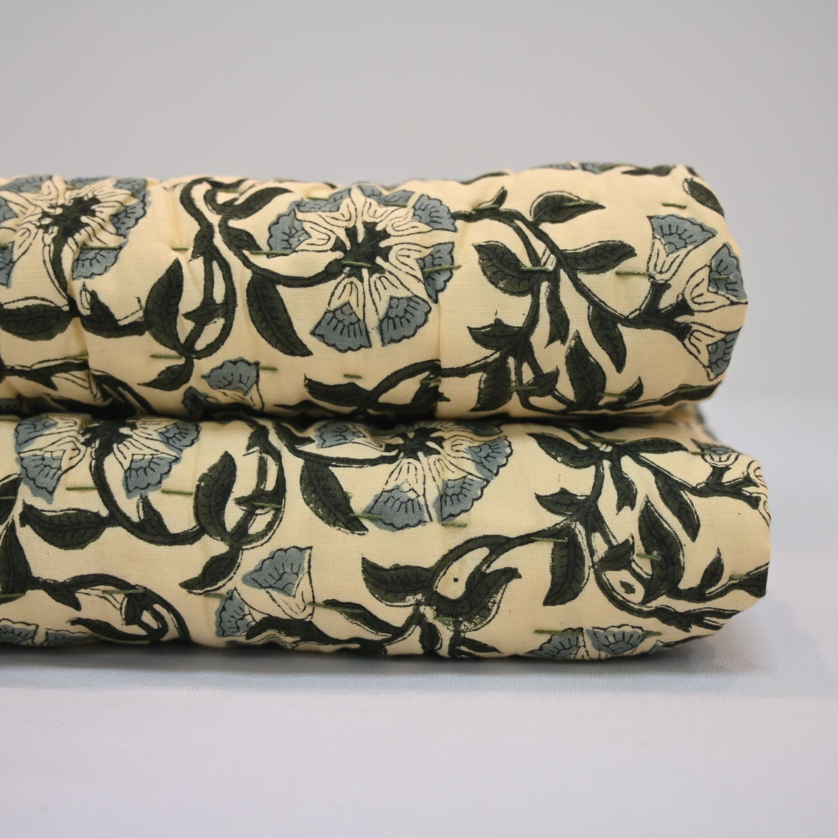 Valrah Floral Hand Block Printed Quilt