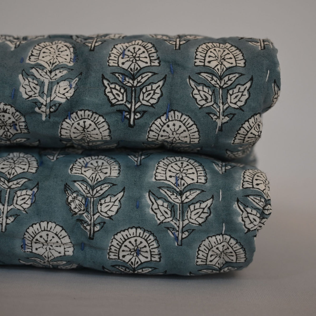 Corran Floral Hand Block Printed Quilt