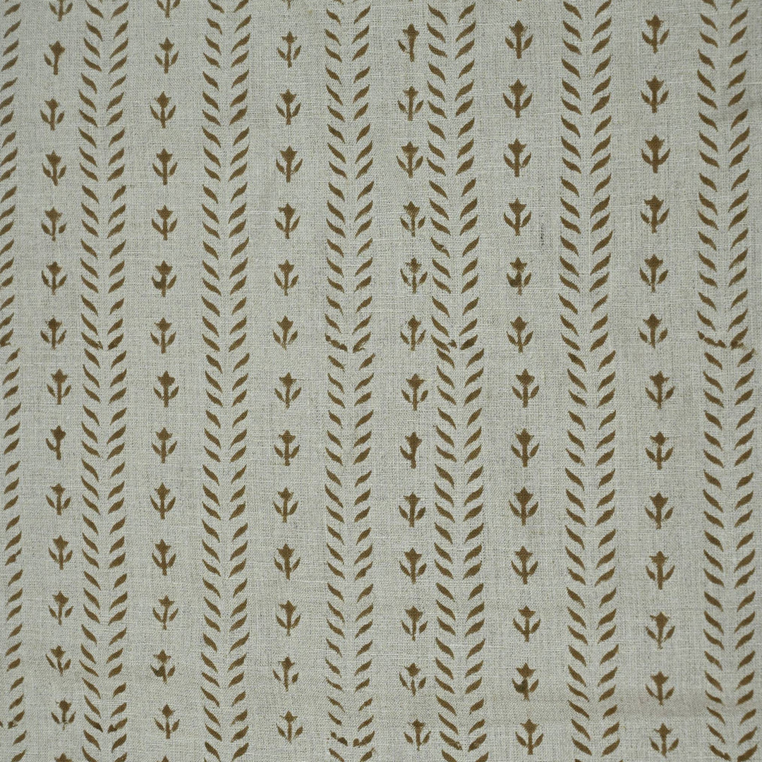 Artisan Block Print Linen Fabric -  6