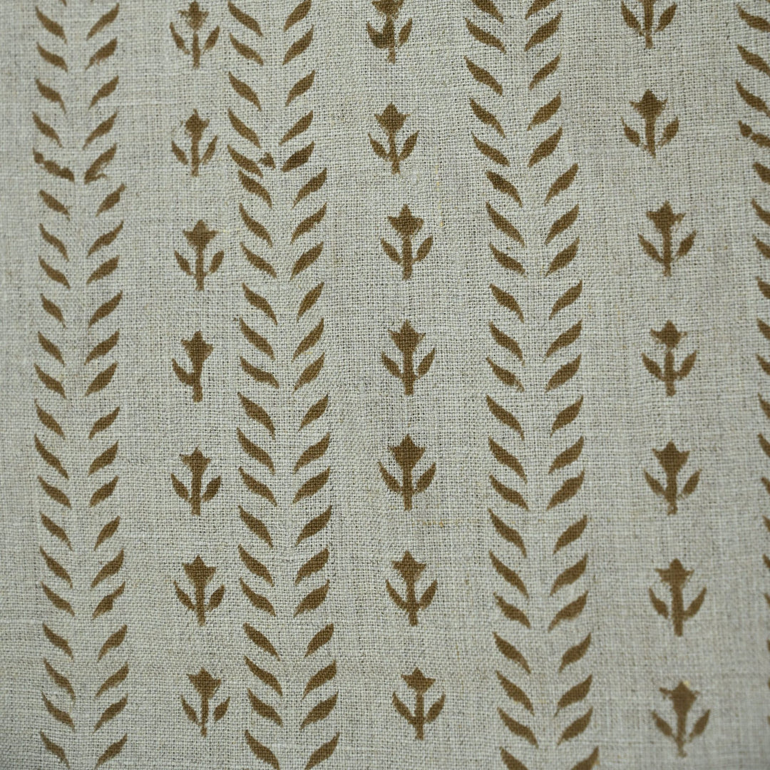 Artisan Block Print Linen Fabric -  6