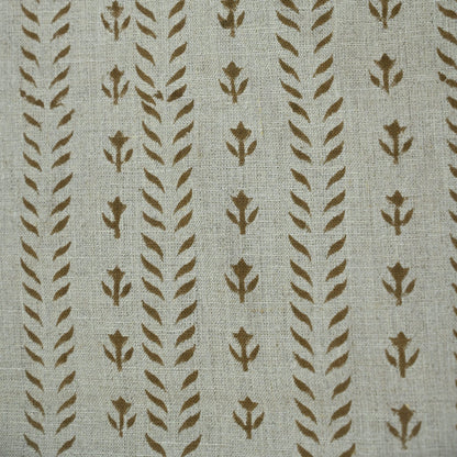 Alexa Floral Linen Block Print Fabric