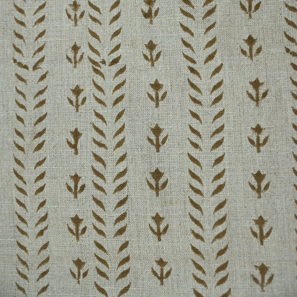Alexa Floral Linen Block Print Fabric
