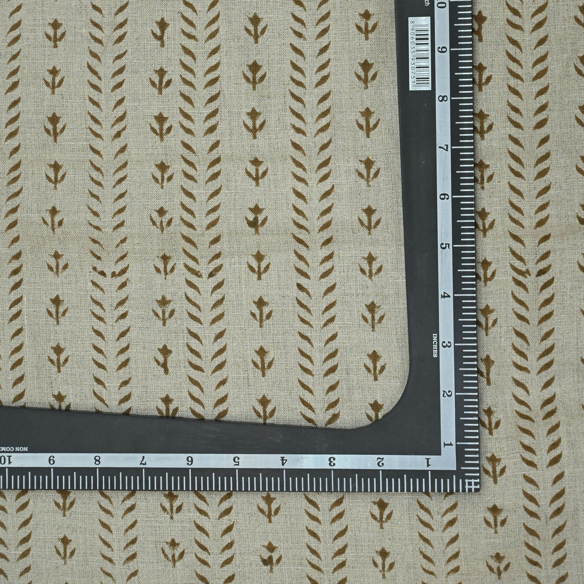 Alexa Floral Linen Block Print Fabric