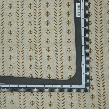Alexa Floral Linen Block Print Fabric