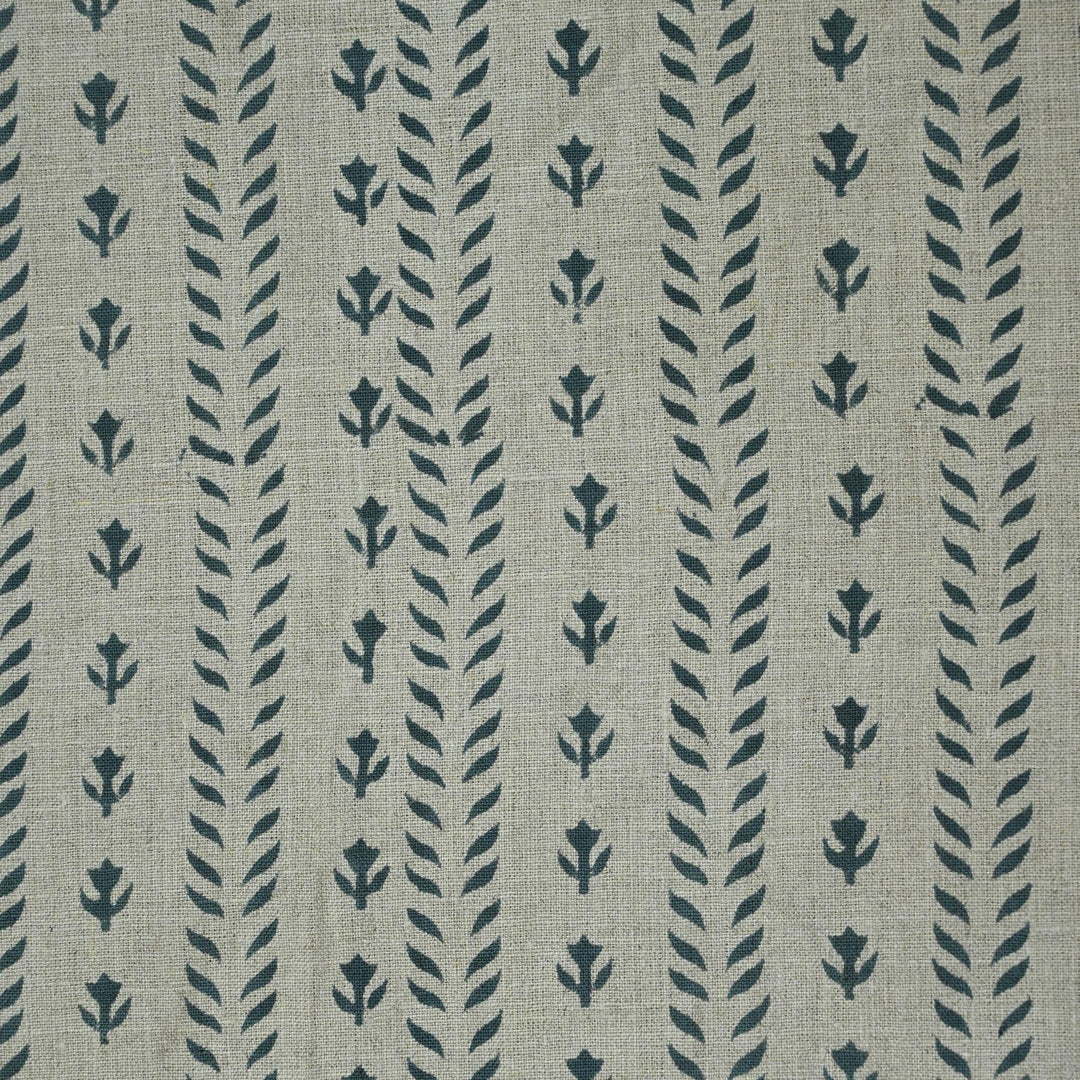 Artisan Block Print Linen Fabric -  6