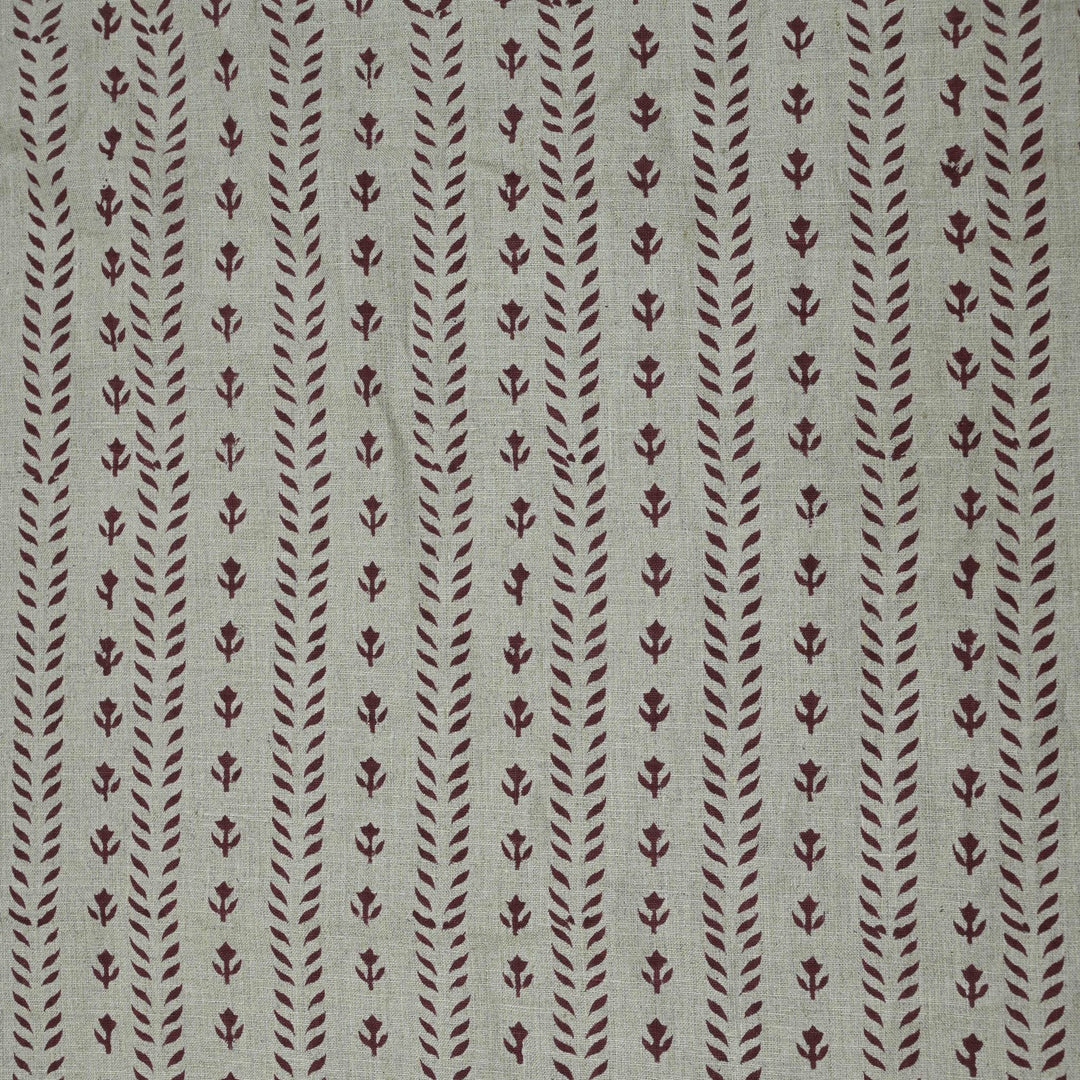 Artisan Block Print Linen Fabric -  6