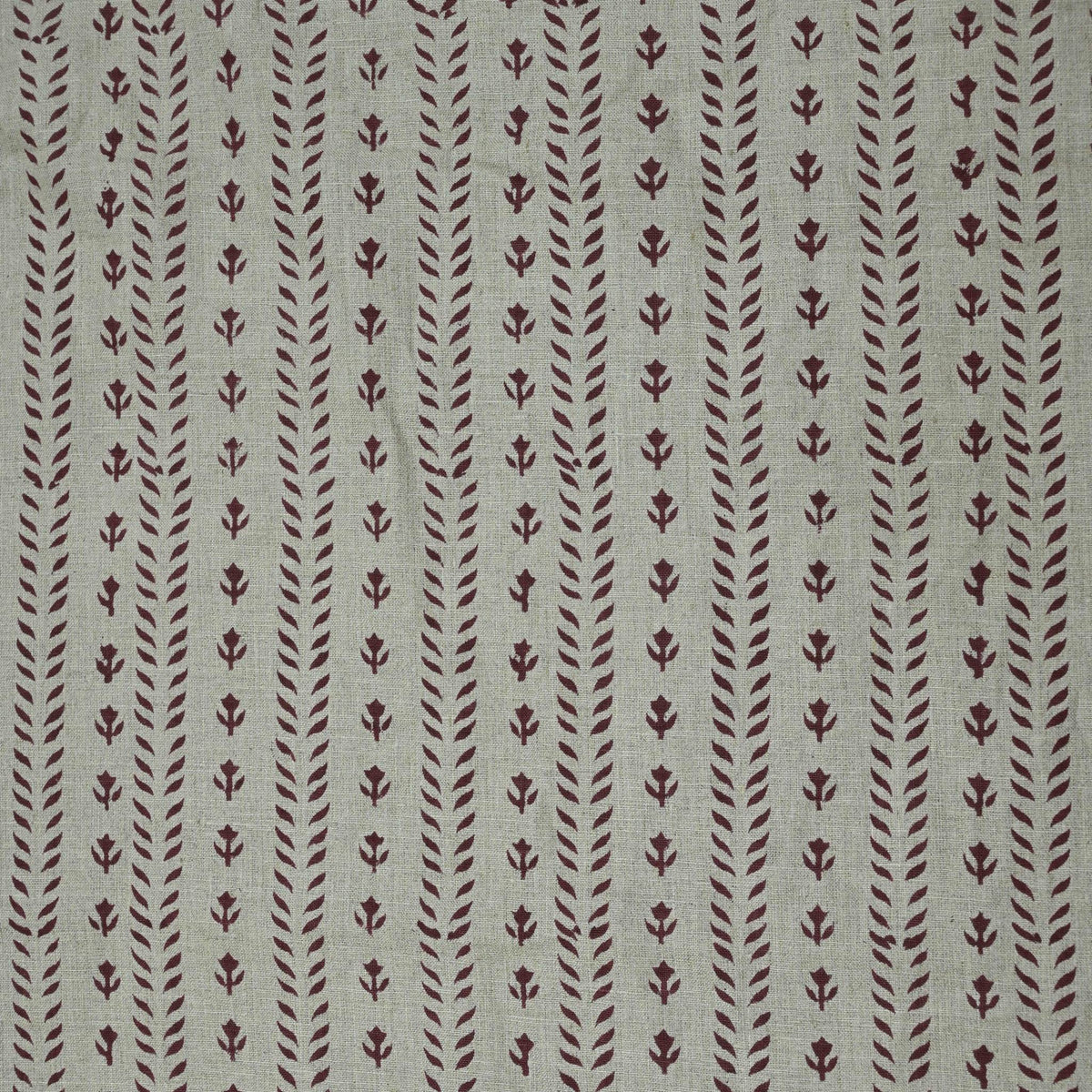 Alexa Floral Linen Block Print Fabric