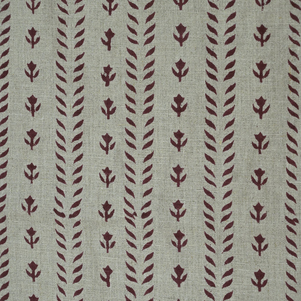 Alexa Floral Linen Block Print Fabric