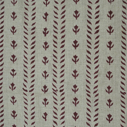 Alexa Floral Linen Block Print Fabric