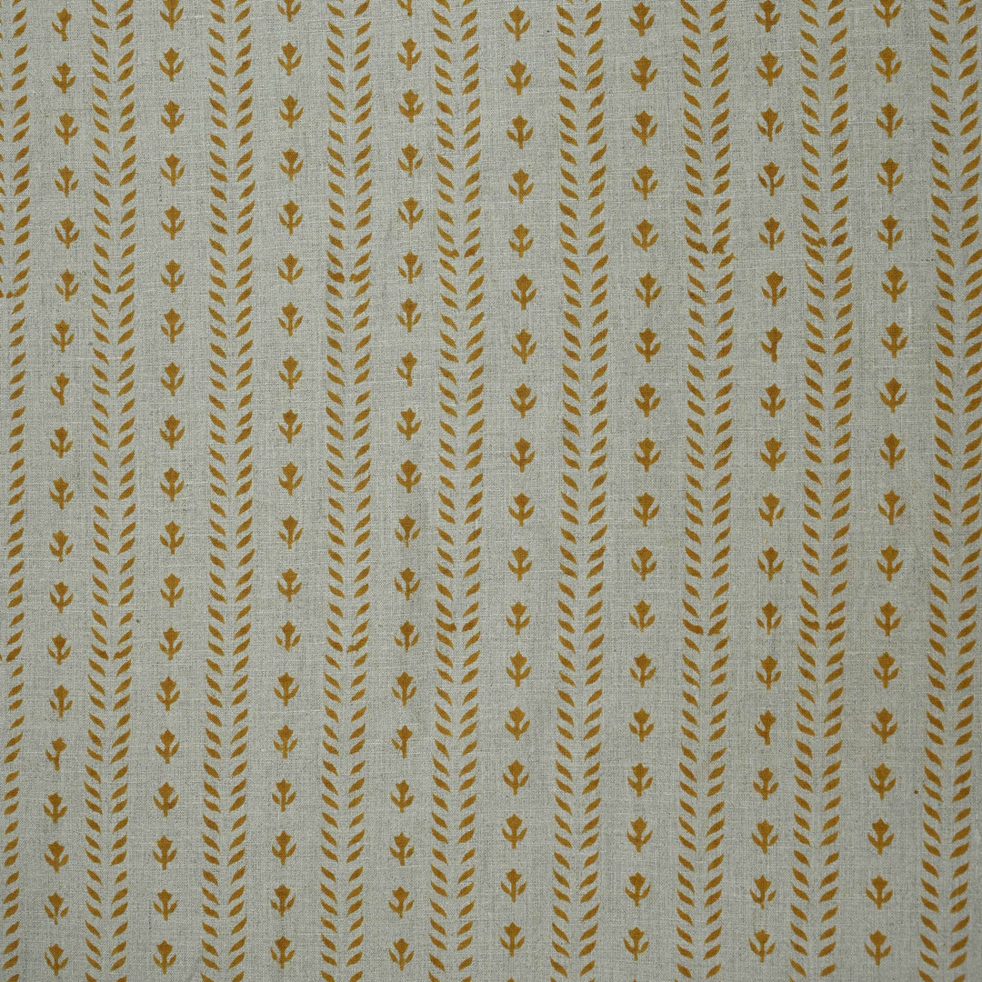 Artisan Block Print Linen Fabric -  6