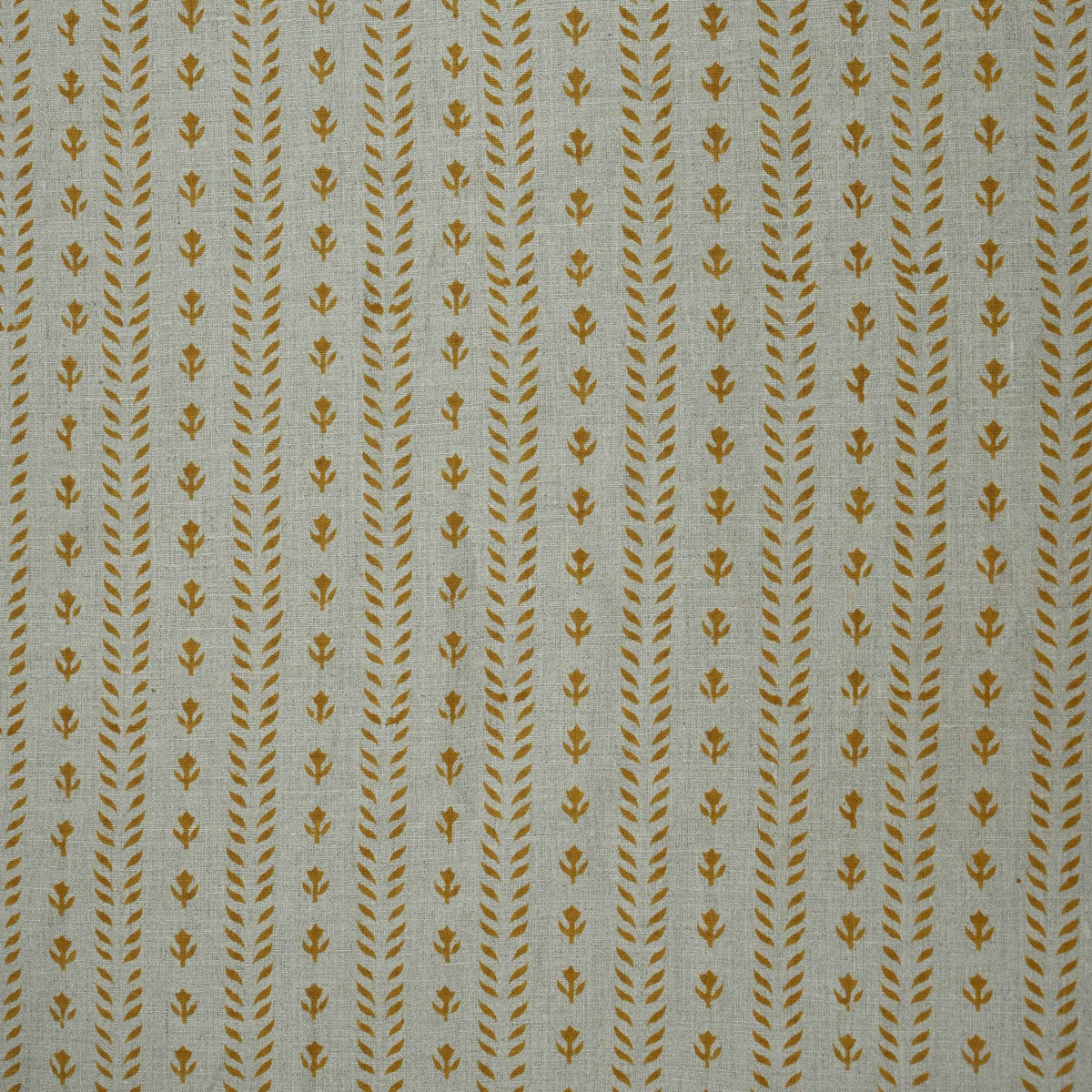 Alexa Floral Linen Block Print Fabric