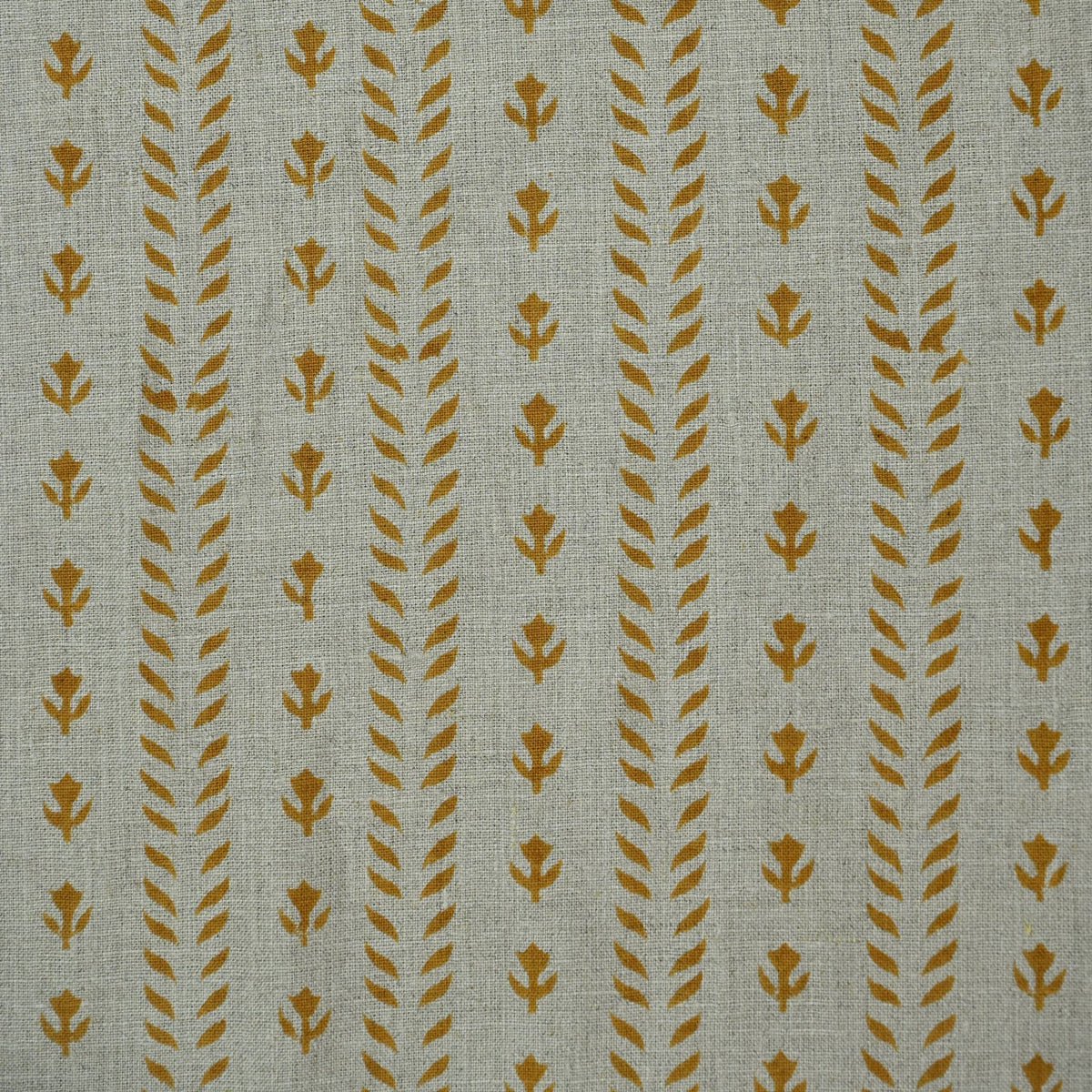 Alexa Floral Linen Block Print Fabric