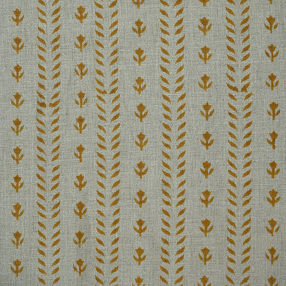 Alexa Floral Linen Block Print Fabric